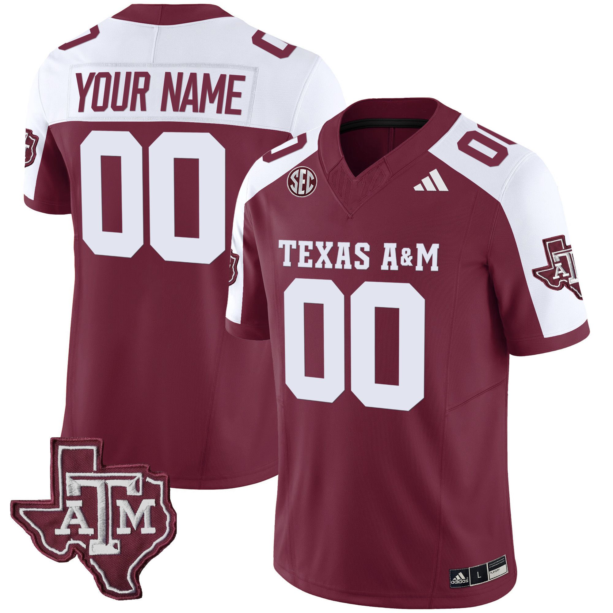 Men Texas A&M Aggies Red 2024 Vapor Limited Custom NCAA Jersey style 1->customized nfl jersey->Custom Jersey